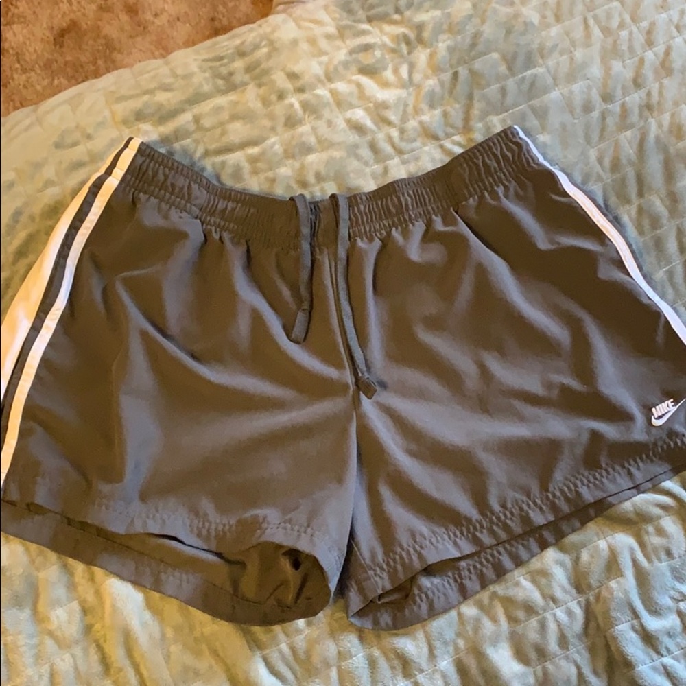 Grey Nike running shorts